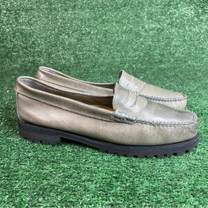 G H Bass Weejuns Light Green Lug Loafers Women’s Size 10 M